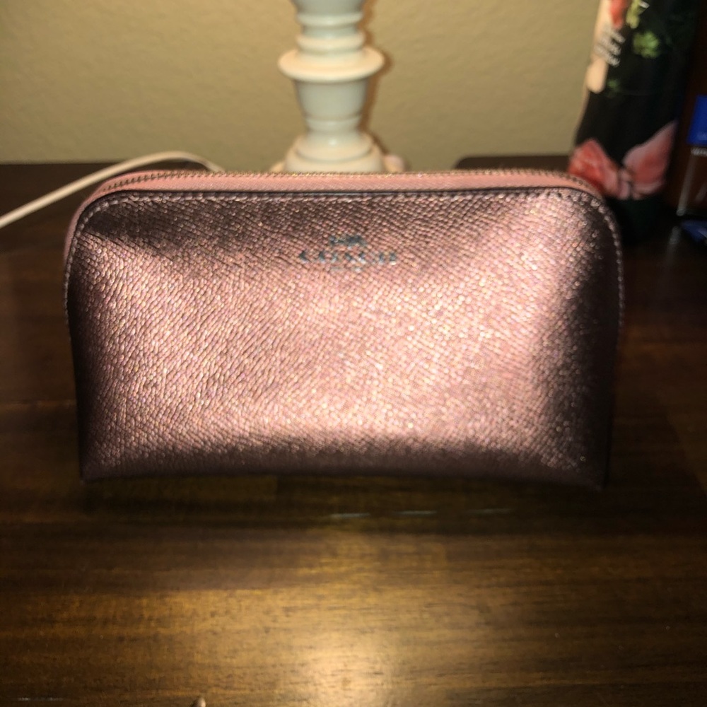 Coach dusty rose cosmetic case